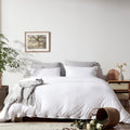 White Duvet Cover Sets Twin Size 2 Piece Double Brushed Microfiber Twin Duvet Cover with Button Closure & Corner Tie 1 Breathable and Soft Duvet Cover 68X90 Inches + 1 Pillow Sham