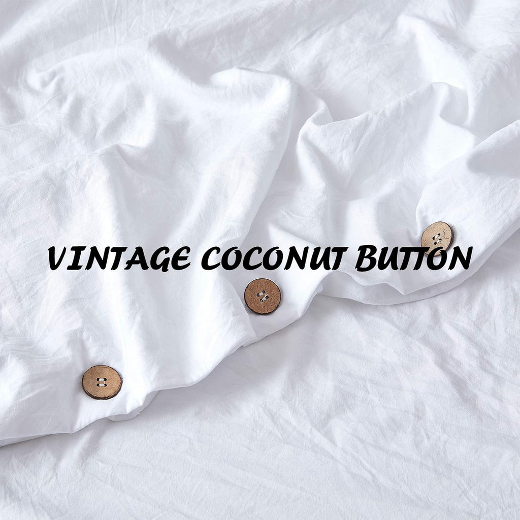 White Duvet Cover Sets Twin Size 2 Piece Double Brushed Microfiber Twin Duvet Cover with Button Closure & Corner Tie 1 Breathable and Soft Duvet Cover 68X90 Inches + 1 Pillow Sham